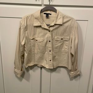 Forever 21, Tan Cropped Jacket, size S
